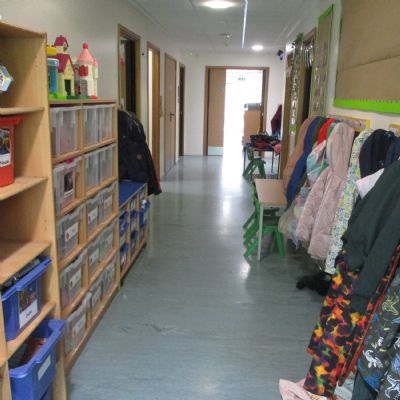 Reception cloakroom area